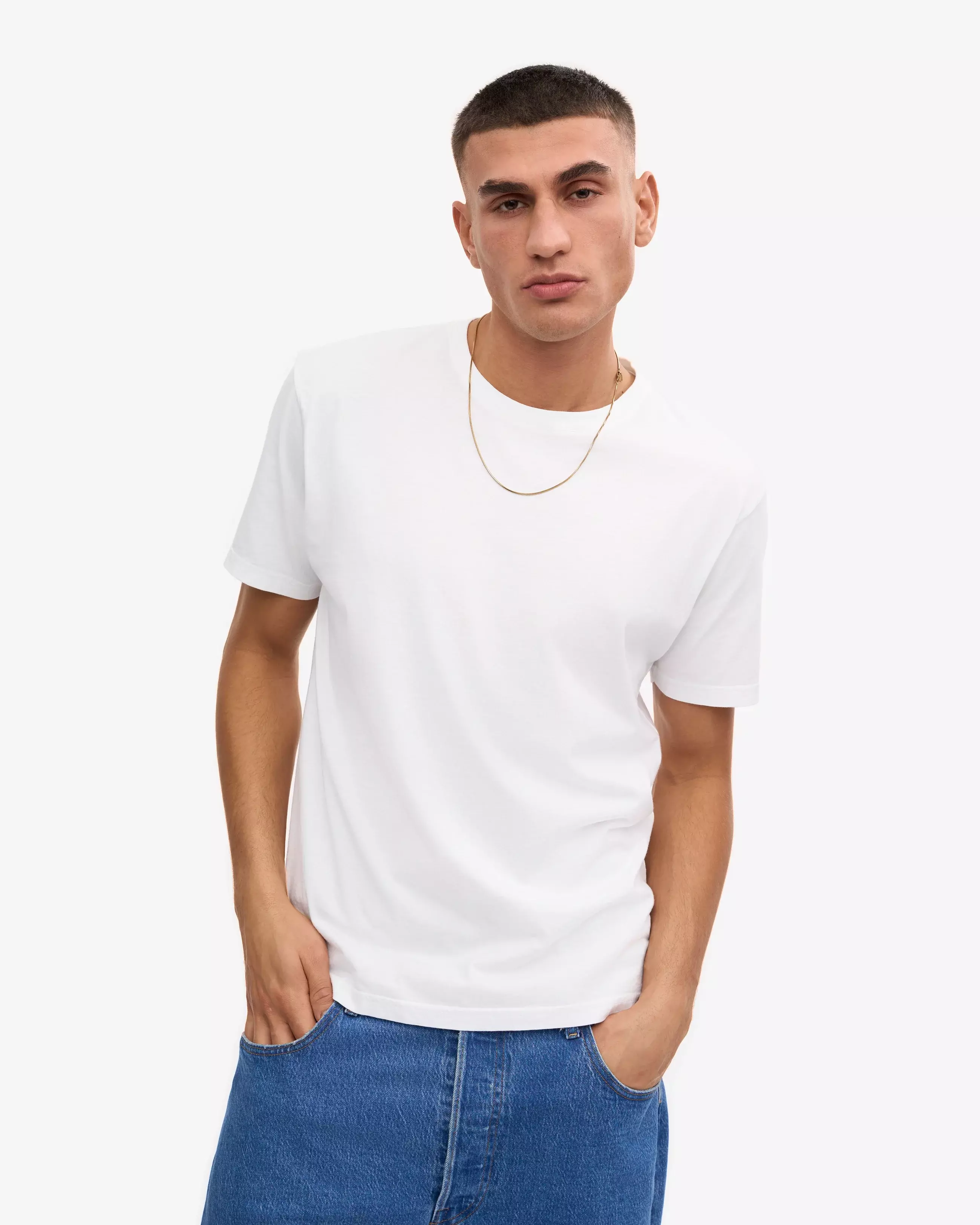 Wemoto Optical White Classic Organic Tee Herren weiss